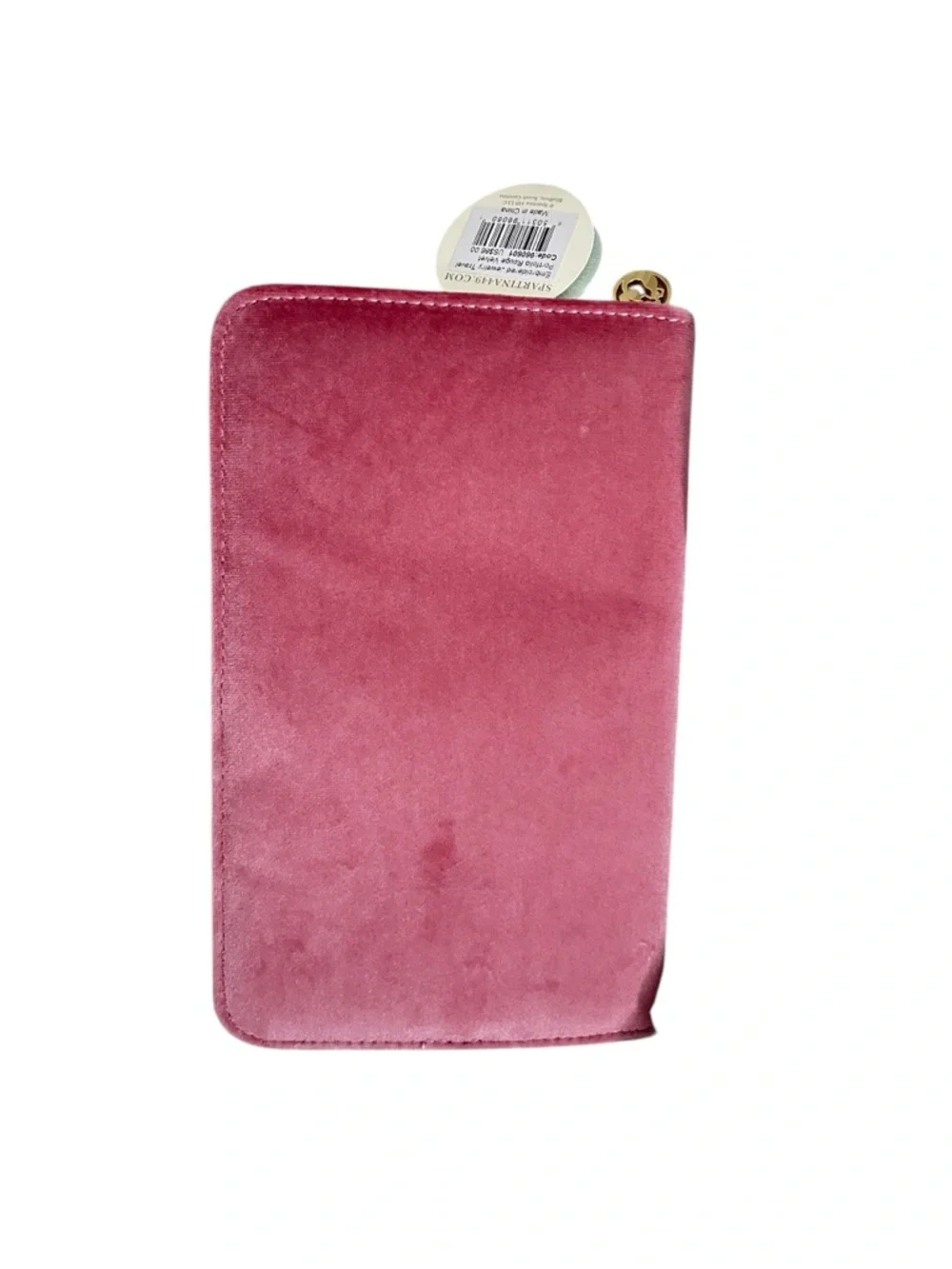 Spartina 449 Velvet Embroidered Jewelry Travel Case Pink Floral NWT - Picture 5 of 5